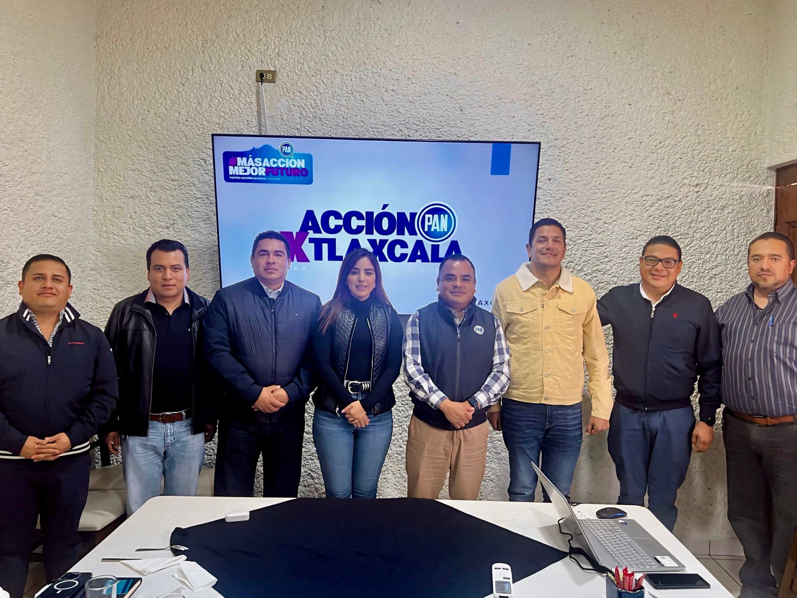 Líder estatal del PAN Ángelo Gutiérrez cerró filas con diputada y alcaldes panistas para garantizar gobiernos de calidad